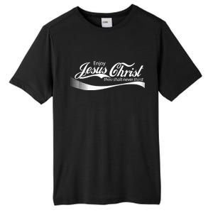 Enjoy Jesus Christ Thou Shalt Never Thirst Tall Fusion ChromaSoft Performance T-Shirt