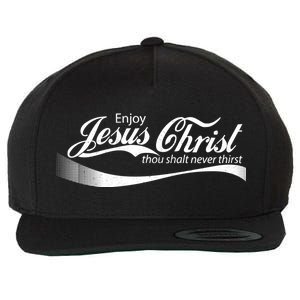 Enjoy Jesus Christ Thou Shalt Never Thirst Wool Snapback Cap