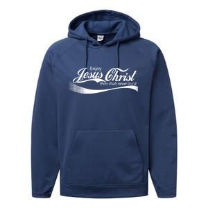 Enjoy Jesus Christ Thou Shalt Never Thirst Performance Fleece Hoodie