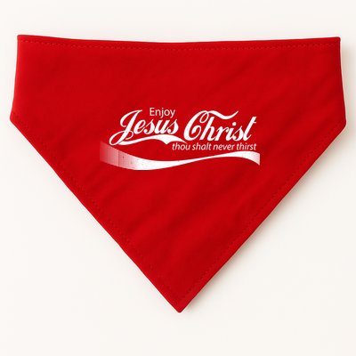 Enjoy Jesus Christ Thou Shalt Never Thirst USA-Made Doggie Bandana