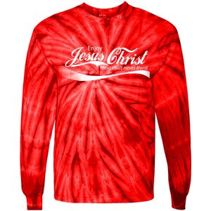 Enjoy Jesus Christ Thou Shalt Never Thirst Tie-Dye Long Sleeve Shirt