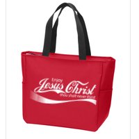 Enjoy Jesus Christ Thou Shalt Never Thirst Zip Tote Bag