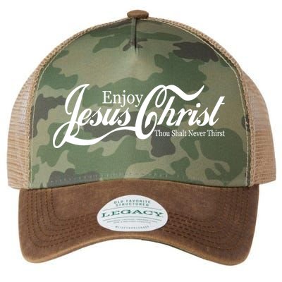Enjoy Jesus Christ Thou Shalt Never Thirst Funny Legacy Tie Dye Trucker Hat
