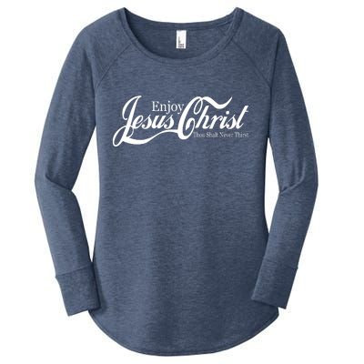 Enjoy Jesus Christ Thou Shalt Never Thirst Funny Women's Perfect Tri Tunic Long Sleeve Shirt