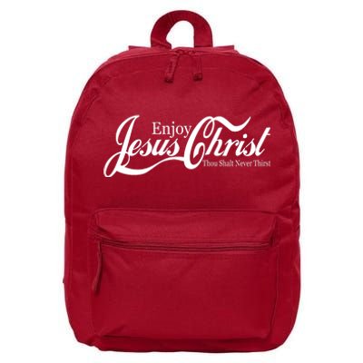 Enjoy Jesus Christ Thou Shalt Never Thirst Funny 16 in Basic Backpack