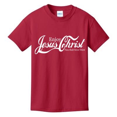 Enjoy Jesus Christ Thou Shalt Never Thirst Funny Kids T-Shirt