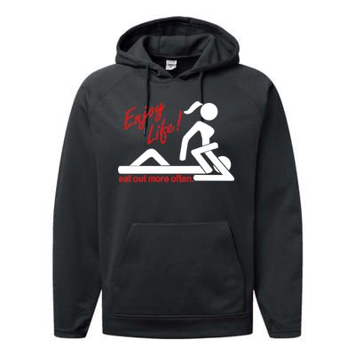 Enjoy Life Eat Out More Often Performance Fleece Hoodie