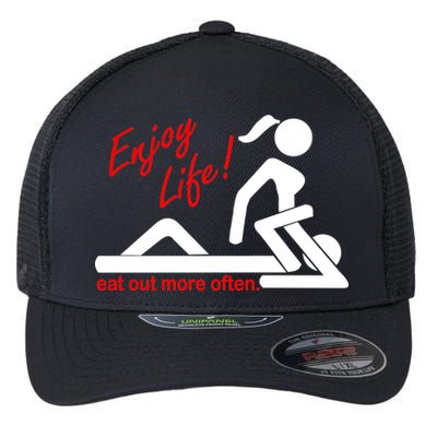 Enjoy Life Eat Out More Often Flexfit Unipanel Trucker Cap