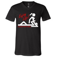 Enjoy Life Eat Out More Often V-Neck T-Shirt