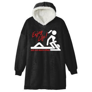 Enjoy Life Eat Out More Often Hooded Wearable Blanket