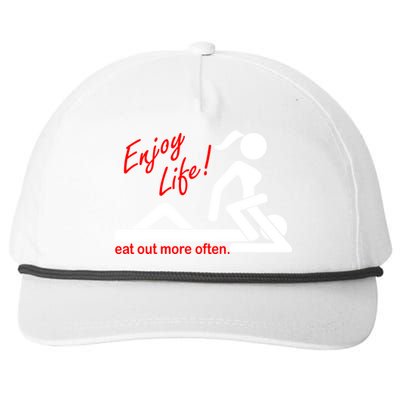 Enjoy Life Eat Out More Often Snapback Five-Panel Rope Hat