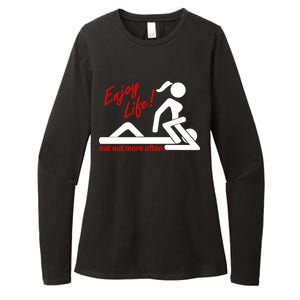 Enjoy Life Eat Out More Often Womens CVC Long Sleeve Shirt