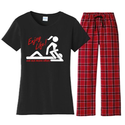 Enjoy Life Eat Out More Often Women's Flannel Pajama Set