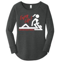 Enjoy Life Eat Out More Often Women's Perfect Tri Tunic Long Sleeve Shirt