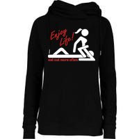 Enjoy Life Eat Out More Often Womens Funnel Neck Pullover Hood