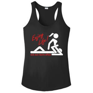 Enjoy Life Eat Out More Often Ladies PosiCharge Competitor Racerback Tank