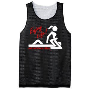 Enjoy Life Eat Out More Often Mesh Reversible Basketball Jersey Tank