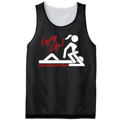 Enjoy Life Eat Out More Often Mesh Reversible Basketball Jersey Tank