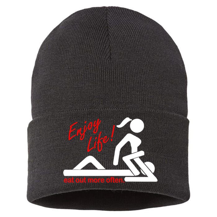 Enjoy Life Eat Out More Often Sustainable Knit Beanie