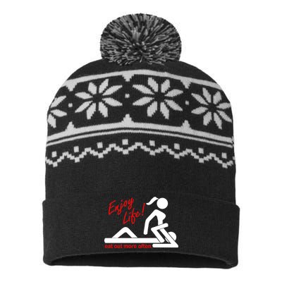 Enjoy Life Eat Out More Often USA-Made Snowflake Beanie