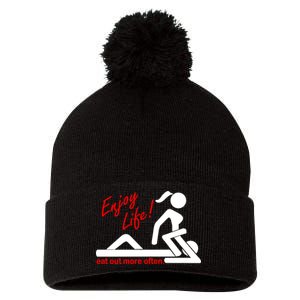 Enjoy Life Eat Out More Often Pom Pom 12in Knit Beanie