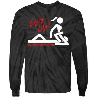 Enjoy Life Eat Out More Often Tie-Dye Long Sleeve Shirt