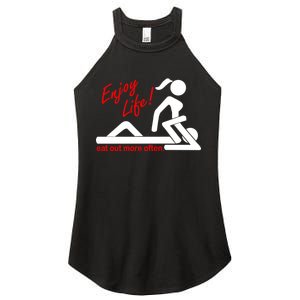 Enjoy Life Eat Out More Often Women's Perfect Tri Rocker Tank