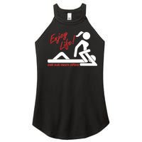 Enjoy Life Eat Out More Often Women's Perfect Tri Rocker Tank