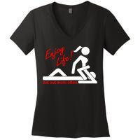 Enjoy Life Eat Out More Often Women's V-Neck T-Shirt