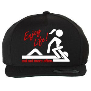 Enjoy Life Eat Out More Often Wool Snapback Cap