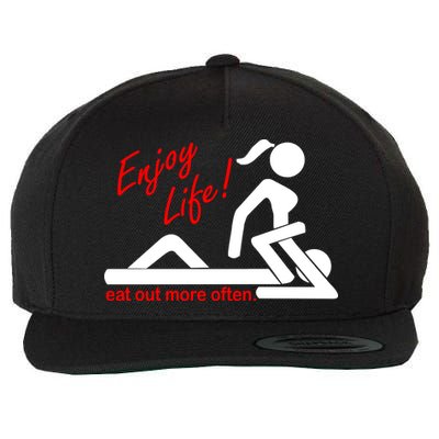 Enjoy Life Eat Out More Often Wool Snapback Cap