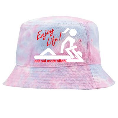 Enjoy Life Eat Out More Often Tie-Dyed Bucket Hat