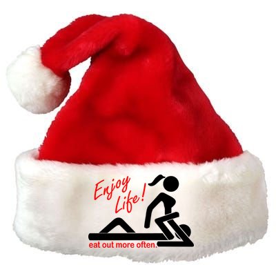 Enjoy Life Eat Out More Often Premium Christmas Santa Hat