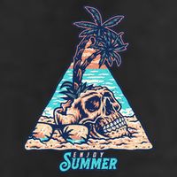 Enjoy Tropical Summer Vacation Skull Cool Comfort Performance Bucket Hat