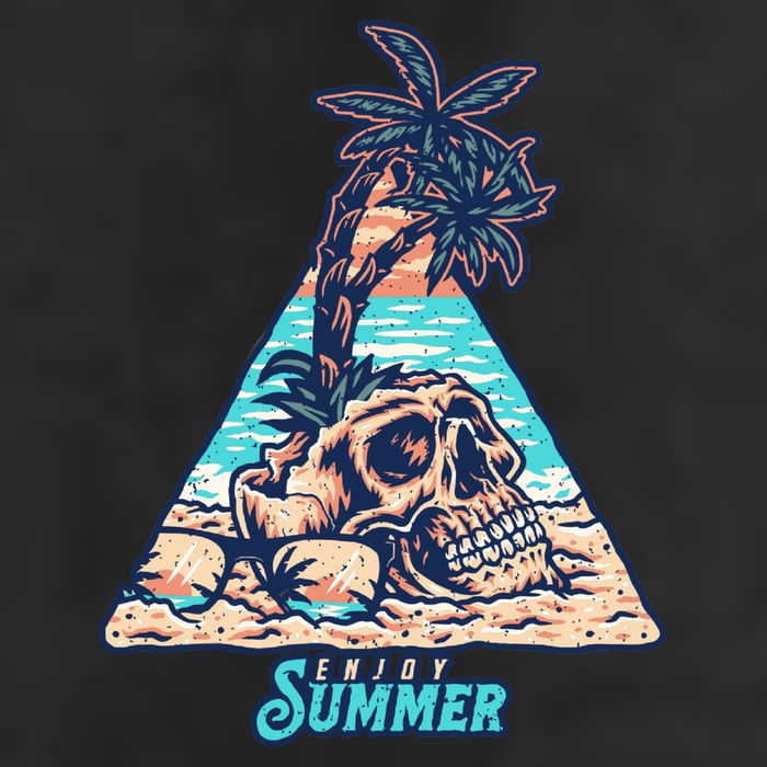 Enjoy Tropical Summer Vacation Skull Cool Comfort Performance Bucket Hat