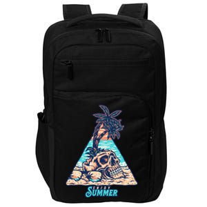 Enjoy Tropical Summer Vacation Skull Impact Tech Backpack