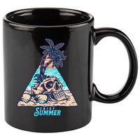 Enjoy Tropical Summer Vacation Skull 11oz C Handle Ceramic Mug