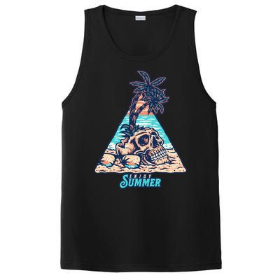 Enjoy Tropical Summer Vacation Skull PosiCharge Competitor Tank