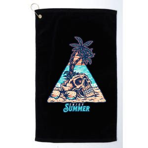 Enjoy Tropical Summer Vacation Skull Platinum Collection Golf Towel