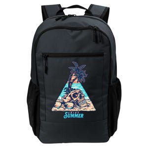 Enjoy Tropical Summer Vacation Skull Daily Commute Backpack