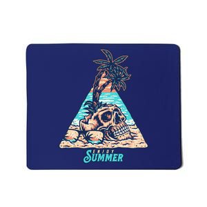 Enjoy Tropical Summer Vacation Skull Mousepad