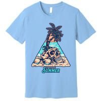 Enjoy Tropical Summer Vacation Skull Premium T-Shirt