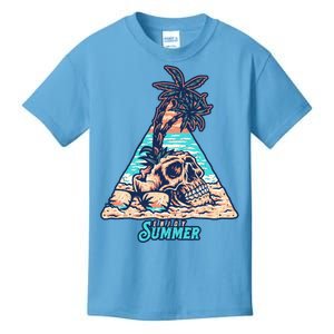 Enjoy Tropical Summer Vacation Skull Kids T-Shirt