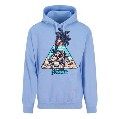 Enjoy Tropical Summer Vacation Skull Unisex Surf Hoodie