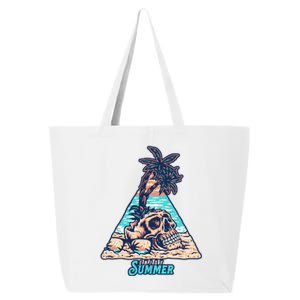 Enjoy Tropical Summer Vacation Skull 25L Jumbo Tote