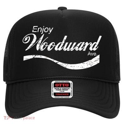 Enjoy Woodward Ave High Crown Mesh Back Trucker Hat