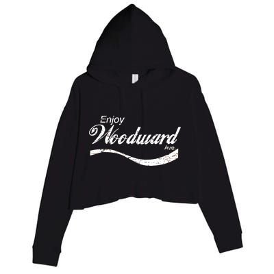 Enjoy Woodward Ave Crop Fleece Hoodie