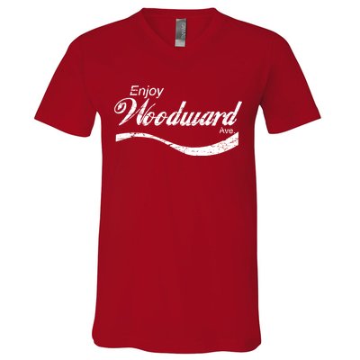 Enjoy Woodward Ave V-Neck T-Shirt