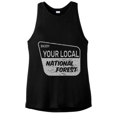 Enjoy Your Local National Forest Ladies PosiCharge Tri-Blend Wicking Tank