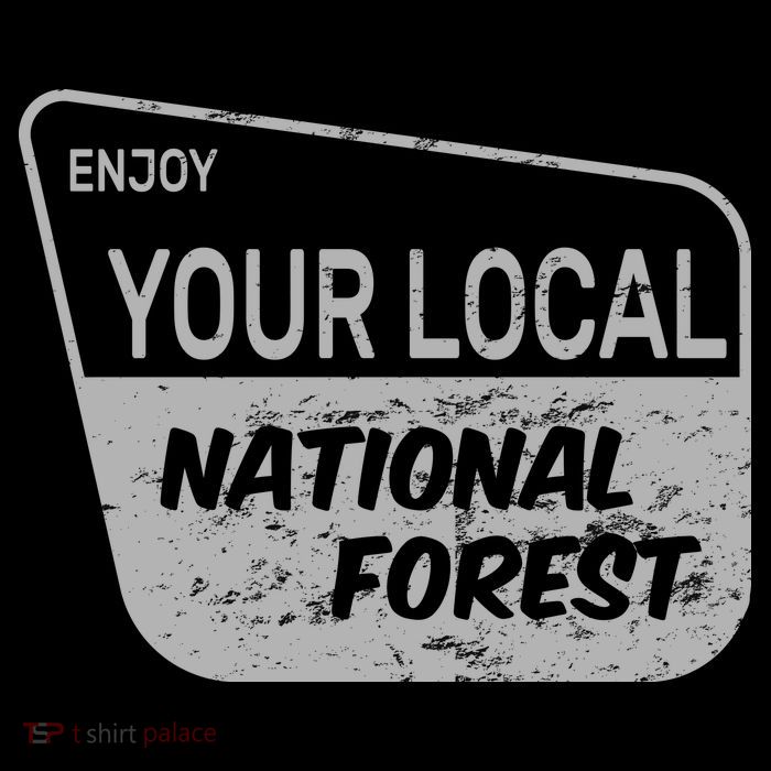 Enjoy Your Local National Forest Drawstring Bag